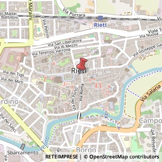 Mappa Piazza Vittorio Emanuele II, 8, 02100 Rieti, Rieti (Lazio)