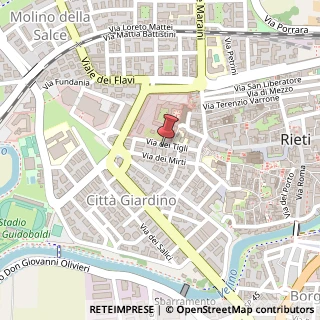 Mappa Via dei Tigli, 8, 02100 Rieti, Rieti (Lazio)