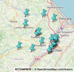 Mappa Via Bologna, 65019 Pianella PE, Italia (7.5875)