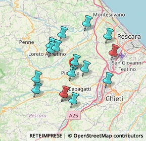Mappa Via Bologna, 65019 Pianella PE, Italia (6.8375)