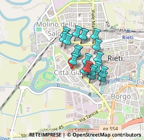 Mappa Via degli Olivi, 02100 Rieti RI, Italia (0.3045)