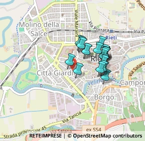 Mappa Via Paolo Borsellino, 02100 Rieti RI, Italia (0.346)