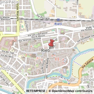 Mappa Via Giuseppe Garibaldi, 283, 02100 Rieti, Rieti (Lazio)