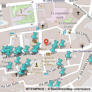 Mappa Via Ottavio Giuseppe Pitoni, 02100 Rieti RI, Italia (0.07857)