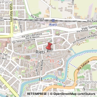Mappa Via Cerroni, 5, 02100 Rieti RI, Italia, 02100 Rieti, Rieti (Lazio)