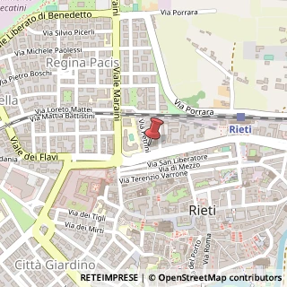 Mappa Via D. Petrin, 1, 02100 Rieti, Rieti (Lazio)