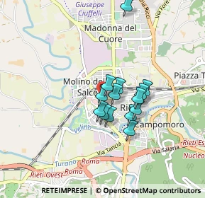 Mappa Via Fratelli Rosselli, 02100 Rieti RI, Italia (0.615)