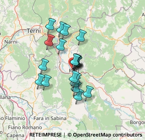 Mappa Via Fratelli Rosselli, 02100 Rieti RI, Italia (10.1955)