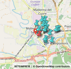 Mappa Via Fundania, 02100 Rieti RI, Italia (0.6315)