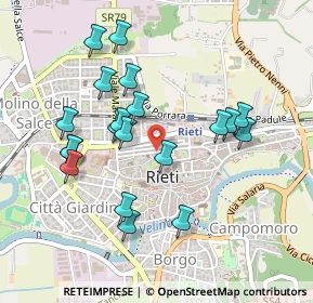 Mappa Via Pennina, 02100 Rieti RI, Italia (0.481)