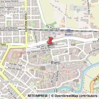 Mappa Via di Mezzo, 118, 02100 Rieti, Rieti (Lazio)