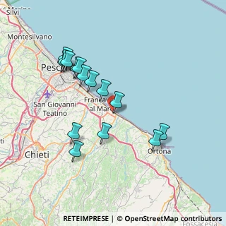 Mappa Via Costanza D'Avalos, 66023 Chieti CH, Italia (7.64267)