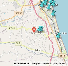 Mappa Via Settecolli, 64018 Tortoreto TE, Italia (2.81)