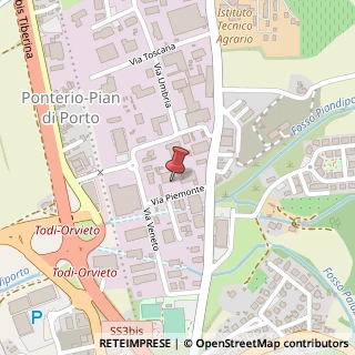 Mappa Zona Industriale Bodoglie, 148, 06059 Todi, Perugia (Umbria)