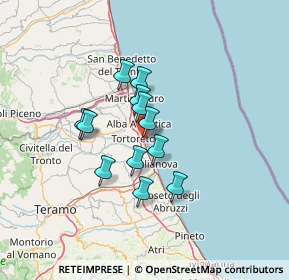 Mappa Via Cimarosa, 64018 Tortoreto Lido TE, Italia (10.095)