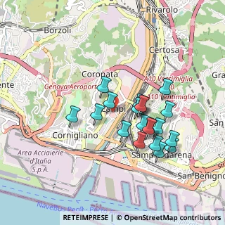 Mappa Via Pier Luigi Bagnasco, 16152 Genova GE, Italia (0.7925)