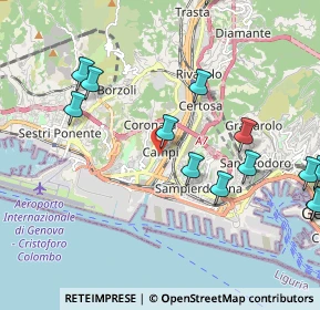 Mappa Via Pier Luigi Bagnasco, 16152 Genova GE, Italia (2.52571)