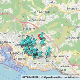 Mappa Via del Capriolo 2 Zona Marassi Adiacenze Largo Merlo A 20 mt da BANCA CARIGE, 16144 Genova GE, Italia (1.7445)