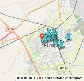 Mappa Via Arturo Moradei, 48121 Ravenna RA, Italia (1.05692)