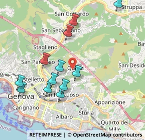 Mappa 16144 Genova GE, Italia (2.03667)