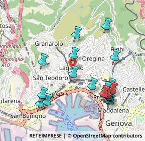 Mappa Via del Lagaccio, 16134 Genova GE, Italia (1.089)