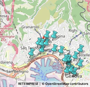 Mappa Via del Lagaccio, 16134 Genova GE, Italia (1.0835)