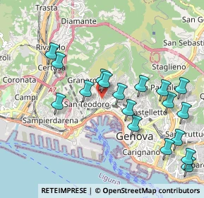 Mappa Via del Lagaccio, 16134 Genova GE, Italia (2.175)