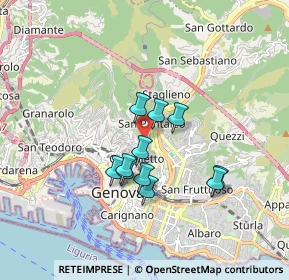 Mappa Via S. Pantaleo, 16137 Genova GE, Italia (1.35818)