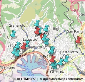 Mappa Passo della Lodola, 16134 Genova GE, Italia (1.0065)