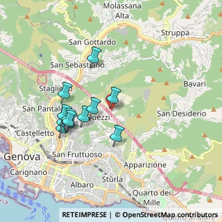Mappa Via Al Poligono di Quezzi, 16144 Genova GE, Italia (1.66583)