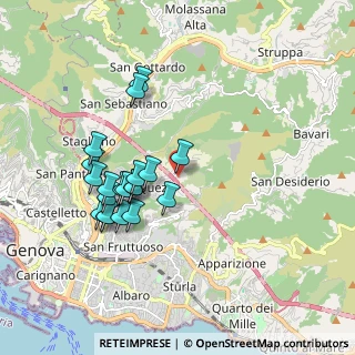 Mappa Via Al Poligono di Quezzi, 16144 Genova GE, Italia (1.749)