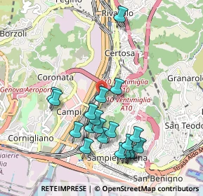 Mappa Via Vincenzo Capello, 16151 Genova GE, Italia (1.0115)