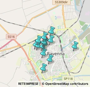 Mappa Via Giacomo Battuzzi, 48123 Ravenna RA, Italia (1.08154)