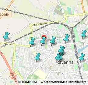 Mappa Via Giacomo Battuzzi, 48123 Ravenna RA, Italia (1.03917)