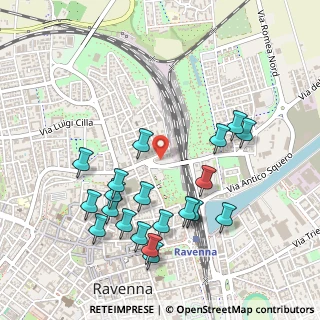 Mappa Via Porto Coriandro, 48121 Ravenna RA, Italia (0.54)