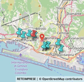 Mappa A10 Genova - Ventimiglia, 16152 Genova GE, Italia (1.34364)