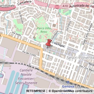 Mappa Via Sestri, 254, 16154 Genova, Genova (Liguria)