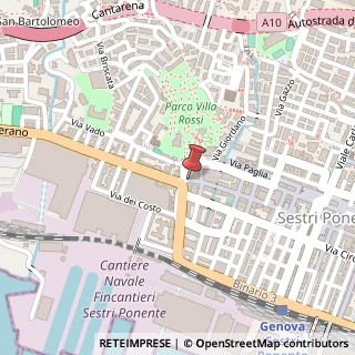 Mappa Via Sestri, 272 r, 16154 Genova, Genova (Liguria)