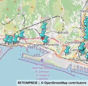 Mappa Passo del Cantarena, 16154 Genova GE, Italia (3.02053)