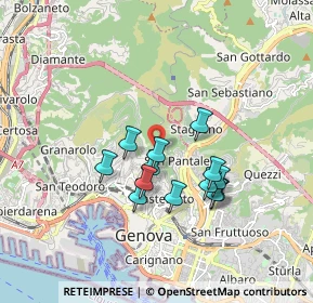 Mappa Via Cima di S. Pantaleo, 16137 Genova GE, Italia (1.44462)