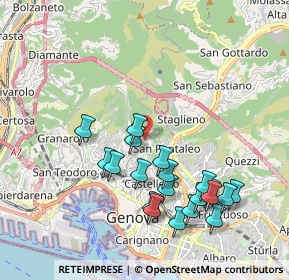 Mappa Via Cima di S. Pantaleo, 16137 Genova GE, Italia (2.0295)