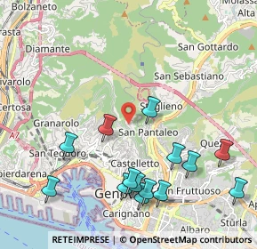 Mappa Via Cima di S. Pantaleo, 16137 Genova GE, Italia (2.40286)