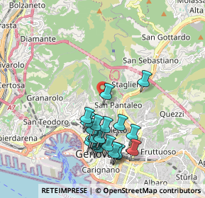 Mappa Via Cima di S. Pantaleo, 16137 Genova GE, Italia (1.9225)