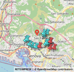 Mappa Via Cima di S. Pantaleo, 16137 Genova GE, Italia (1.51824)