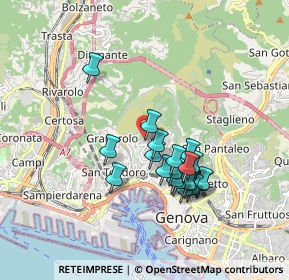 Mappa Via Vesuvio, 16134 Genova GE, Italia (1.5535)
