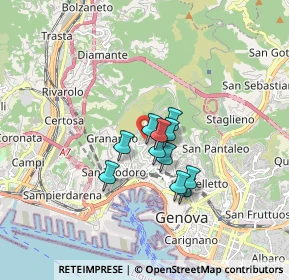 Mappa Via Vesuvio, 16134 Genova GE, Italia (1.09909)