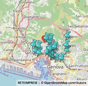 Mappa Via Vesuvio, 16134 Genova GE, Italia (1.33158)