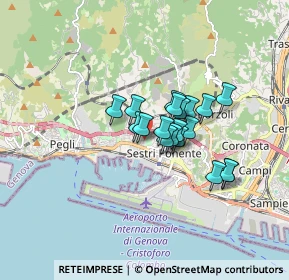 Mappa Via Giuseppe de Notaris, 16154 Genova GE, Italia (1.12368)