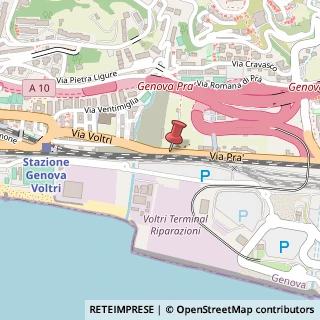 Mappa Via Pra', 115 rosso, 16157 Genova, Genova (Liguria)