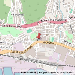 Mappa Via Merano, 105r, 16154 Genova, Genova (Liguria)
